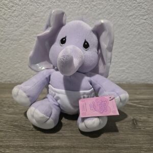 Precious Moments Tender Tails 2000 Plush Lavender Elephant Stuffed